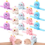 15 Pcs Monster Stuffed Animal Slap Bracelets For Kids Cute Plush Animal Slap Bracelets Monster Party Favors Christmas Toy Bulk Christmas Goodie Bag Stuffers For Kids Halloween Xmas Gifts