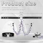 Neck Choker Collar Chain With Nipple Clamps For Pulling Adjustable Breast Clips With Bells Pendant Non Piercing Nipple Clips Stimulator Sex Toys For Women Pleasure