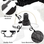 Handcuffs Pu Leather Bondage Restraints Toys Bdsm Sex Toys Adjustable Ankle And Wrist For Adult Couples Lace Decorations
