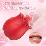 Vibrator Sex Toys For Women, 2 In1 Clitoral Tongue Licking Vibrator Rose Sex Toy Adult Toys With 7 Vibrating Modes For Clitoris Nipples Dildo, Rose Sexual Stimulator Couples Sex Toys