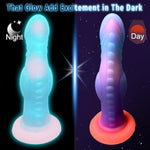 7.5'' Small Luminous Dragon Dildo, Liquid Silicone G-Spot Realistic Dildo For Prostate Massage Fantasy Monster Anal Dildo With Strong Suction Cup, Adult Sex Toys For Women, Men