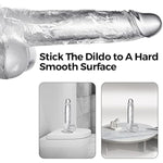 Realistic Big Dildo Sex Toy Soft Silicone Dildo Clear, Realistic Penis G-Spot Stimulation Dildos With Suction Cup For Women, Beginner Anal Adult Toys For Hands-Free Play (7'')