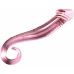 Pink Glass Crystal Wand Curved Glass Dildo Glass Anal Plug G-Spot Wand Anal Dildo Massage Wand Glass Sex Toy