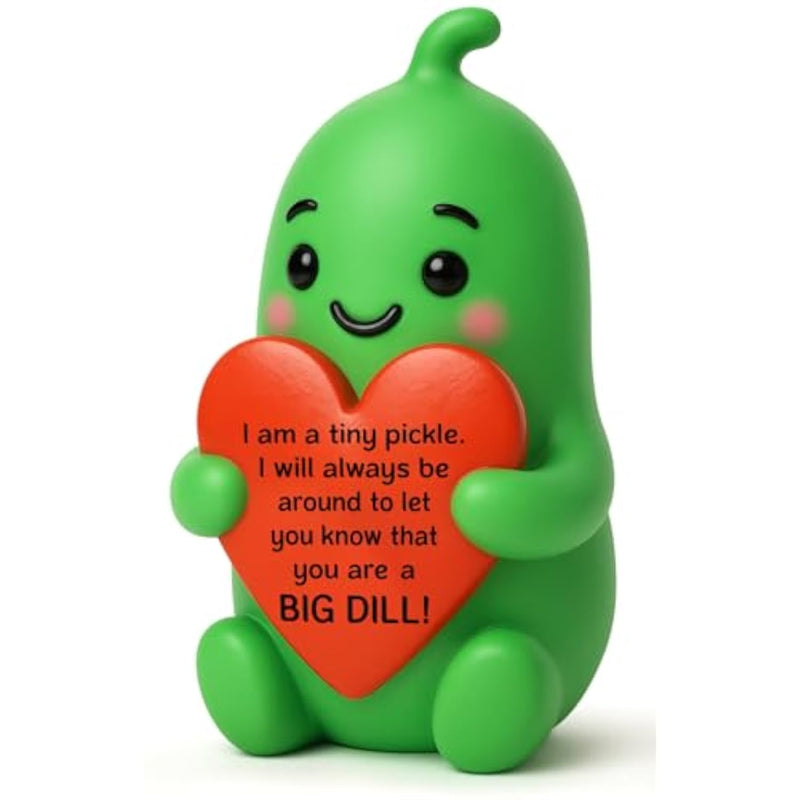 Christmas Stocking Stuffers Gifts For Women Men - Hand-Painted Resin Positive Pickle Figurine, Funny Birthday Xmas Presents For Coworkers Best Friends Boss Her Him - You Are A Big Dill Gift