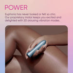 Bougie Bullet Vibrator For Women - Luxe Anodized Aluminum Adult Toy For Temperature Play With 20 Powerful Modes & Usb Magnetic Charging Case - Whisper Quiet & Waterproof Sex Toys (Sky Blue)
