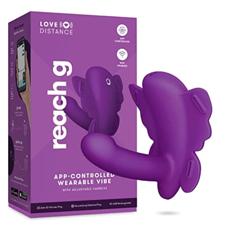 Reach G, App-Controlled Wearable Vibe, Adult Sex Toys For Women, 20 Vibrating Modes, Sexual Pleasure Tools For Women, Clitoris & G Spot Vibrator For Women W/Adjustable Harness