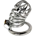Male Breathable Chastity Cage Stainless Steel Device Belt Urethral Tube Bondage Fetish (50Mm)