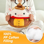 Cow Cowboy Plush Stuffed Animals Original Plushie Cute Soft Cuddle Pillow For Boys Girls, 13"