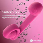 Original Vibrator G-Spot Waterproof Stimulator Silicone Quiet Powerful Rechargeable Angled Sex Toys Adult Only (Pink)