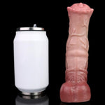 Big Horse Pennis Extender Dildo Cock Ring 7.59'' Silicone Animal Fake Penis Enlarger Sheath Dildo Built-In Cum Storage Sac Penis Girth Enhancer Extension Sleeve For Men Adult Sex Toys Rose Brown (A)