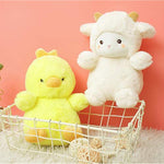 Plush Chick Stuffed Animal Toys Cuddly Soft Dolls Gifts Home Office Decorations Yellow 9 Inches