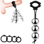 Penis Extender Stretcher Device Adjustable Weight Cock Ring Male Chastity Cage,Large Cock Cage Device With 3 Sizes Rings And Invisible Lock