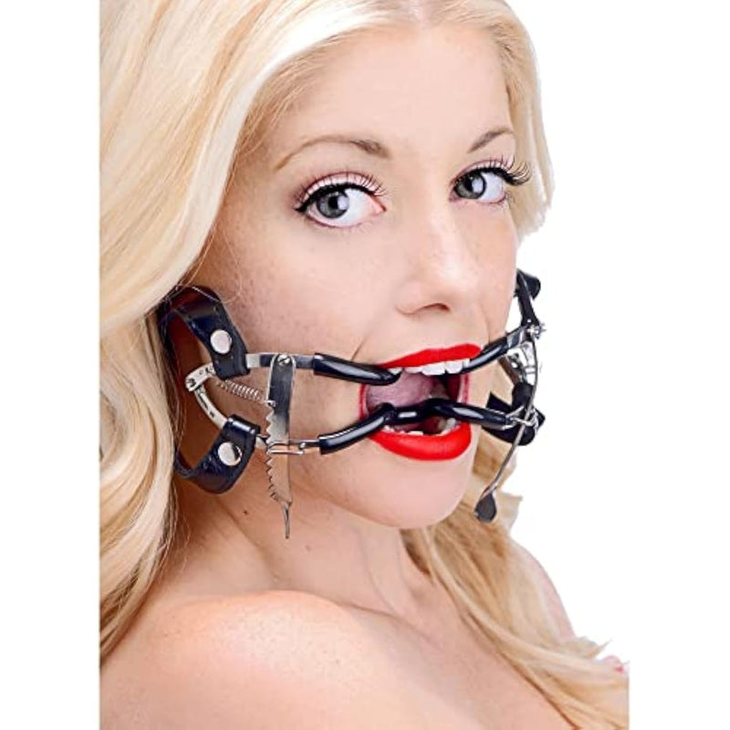 Jennings Hinge And Ratchet Wide Mouth Gag With Adjustable Strap