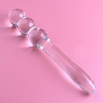 Glass Bead Anal Butt Plug?Crystal Double-Ended Penis Dildo G-Spot Pleasure Anal Butt Plug Stimulator Beginner