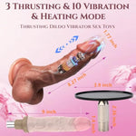 Sex Machine Thrusting Dildo Vibrator Adult Sex Toys For Women G Spot Clitoral Anal Play, Dildo Machine 10 Vibrating Thrust Modes Smart Heating Suction Cup Anal Toys For Couple