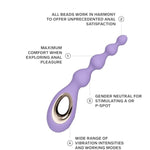 Soraya Beads Vibrating Anal Beads Massager With Bow-Motion Technology And 8 Vibrating Patterns, Adult Anal Toys (Violet Dusk)