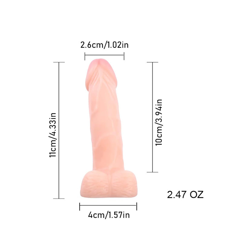 4.3 Inches Realistic Dildo For Beginners, Anal Dildos Lifelike Fake Penis For Women/Men/Gay, Adult Sex Toys For G Spot Stimulator Anal Plug Training Sets (4.3" Flesh-No3)
