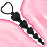 Anal Beads Anal Toys Sex Toy Anal Butt Plug Silky Smooth Silicone Prostate Massage Stimulator Anal Trainer Flexible 6 Balls Anal Chain For Men Women Couple