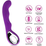 G-Spot Vibrator For Clit And Anal Sexual Stimulation, Adult Sex Toy For Women, Rechargeable Vibrating Dildo With 10 Vibration Modes, Sex Massager For Adult Women Sensory Pleasure(Purple)