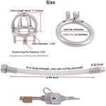 Metal Male Chastity Device Steel Stainless Cock Cage Sex Toy Ring With Tube C140 (1.57 Inch / 40Mm)