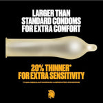 TROJAN MAGNUM Bareskin Large Size Condoms, Bareskin Condoms, TROJAN Condoms, 10 Count