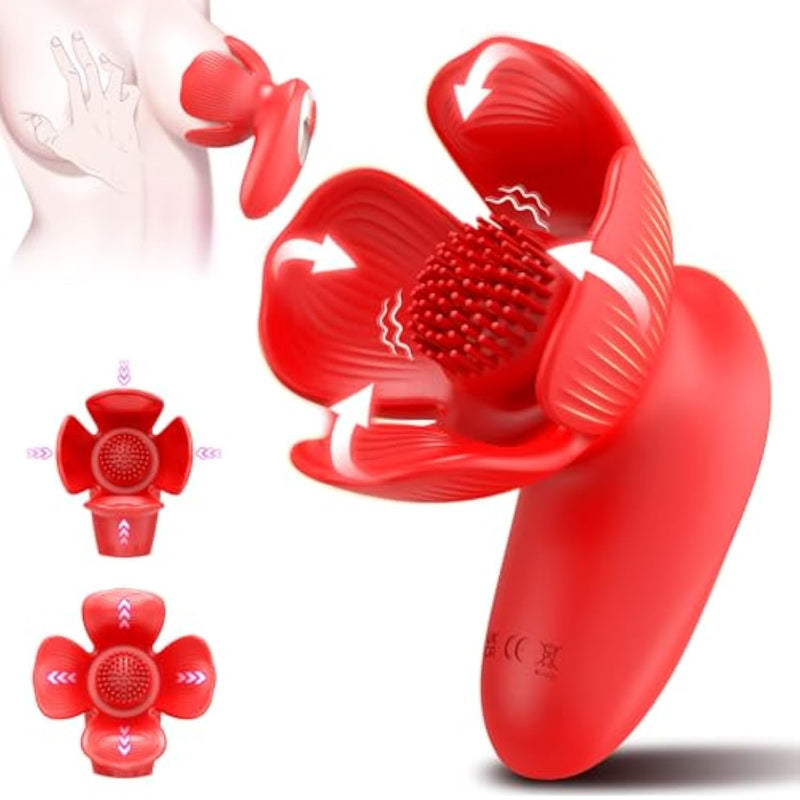 Nipple Toys Nipple Vibrator, Rose Sex Toy With 10 Vibration And 10 Grabbing Modes, Vibrator Clit Adult Toys For Women Vibrating Nipple Clamps, Juguetes Sexuales For Adult Sex Toys & Games