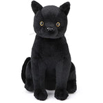 13 Inch Halloween Black Cat Stuffed Animal Plush Realistic Cat Stuffed Animal Soft Cute Kitten Plushies Pillow Toy Gifts For Kids Adults Christmas Birthday Party Favors Home Decor Supplies
