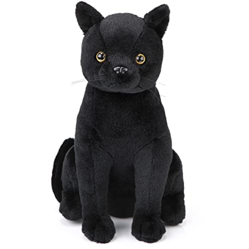 13 Inch Halloween Black Cat Stuffed Animal Plush Realistic Cat Stuffed Animal Soft Cute Kitten Plushies Pillow Toy Gifts For Kids Adults Christmas Birthday Party Favors Home Decor Supplies
