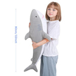 32 Inch Shark Stuffed Animal Pillow Big Whale Shark Cute Doll Soft Body Plush Stuffed Animals Toy Gift For Boy Girl Kids Birthday Valentines Christmas