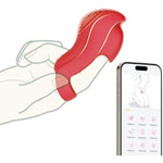 Adult Sex Toys - Finger Vibrator With 9 Vibration + 5 App Modes, Women Sex Toys Mini Vibrator For G-Spot, Clitoral, Anal, Nipple Stimulation, Quiet & Waterproof Adult Toys For Women ?Red?