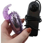 Powerful Vibrating Bullet With Flexible Rabbit Tickler - Clit & Nipple Stimulator - Adjustable Speed - Battery Powered - Discreet & Portable