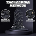 Male Chastity Cage, Small Chastity Device With 5 Sizes Rings And Urethral Sound For Man Penis Exercise Bondage Gear & Accessories Lightweight Adult Sex Toys Hollow Design (Tight Size - Black)