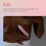 Femme Funn Bullet Vibrator Sex Toy For Women - Discreet & Travel Friendly Adult Toy With 10 Powerful Speeds, Waterproof, Battery Operated - Small Mini Vibrator Personal Massager (Pink, Mini)