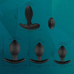 4Pcs Plug Set -Butt Plush Sex Beginner, 10 Modes Remote Control Vibrating Anal Butt Plug Sex Toys & Games Kit For Men & Women, Couples