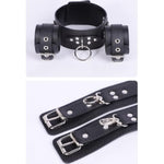Black Sex Binding Wrist And Neck Adjustable Bdsm Set Female Neck To Wrist Restraint Sm Games Couple Play