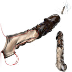 Penis Sleeve Cock Sleeve Male Sex Toy, Penis Pump Extender Cock Ring Men Sex Toys With Ball Loop, Silicone Penis Extension For Men Girth Enhance, Reusable Penis Enlarger Adult Sex Toys For Couples Men