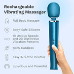 Sex Toys Rechargeable Wand Massager for Women, 10 Speed (Blue)