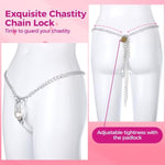 Female Chastity Devices With Metal Lock, Abstinence Bdsm Sex Belt, Adjustable Bondage Set Sex Toys For Women, Woman Forced Orgasm Belts, Anti-Derailment Women'S Chastity Strap Device