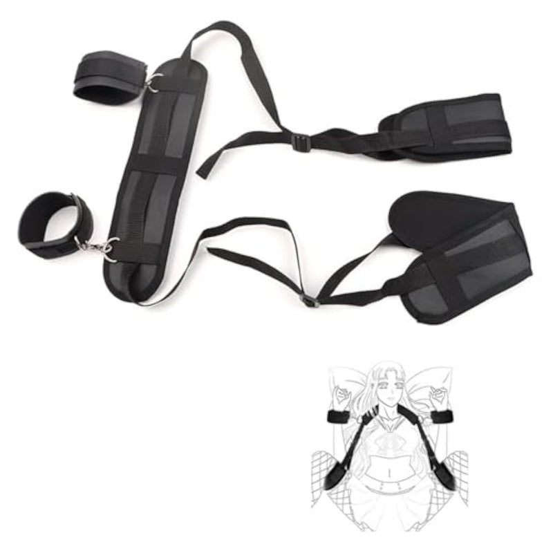 Bdsm Kit Bondage Restraints Women Sex Toys,Sex Bondage Rope Couples Sex Toy With Adjustable Sex Strap Wrist-To-Thigh,Sex Restraints With Handcuff & Footcuff,Bed Restraints Sex Things For Couples Kinky