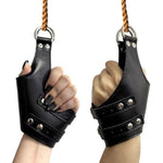 Door Hanging Handcuffs Swing Pu Leather Bondage Cuffs For Sex Games, Adjustable Fetish Wrist Cuffs For Bdsm Restraints, Women, Men, Couples Bondage Toys Sex Handcuffs, Black
