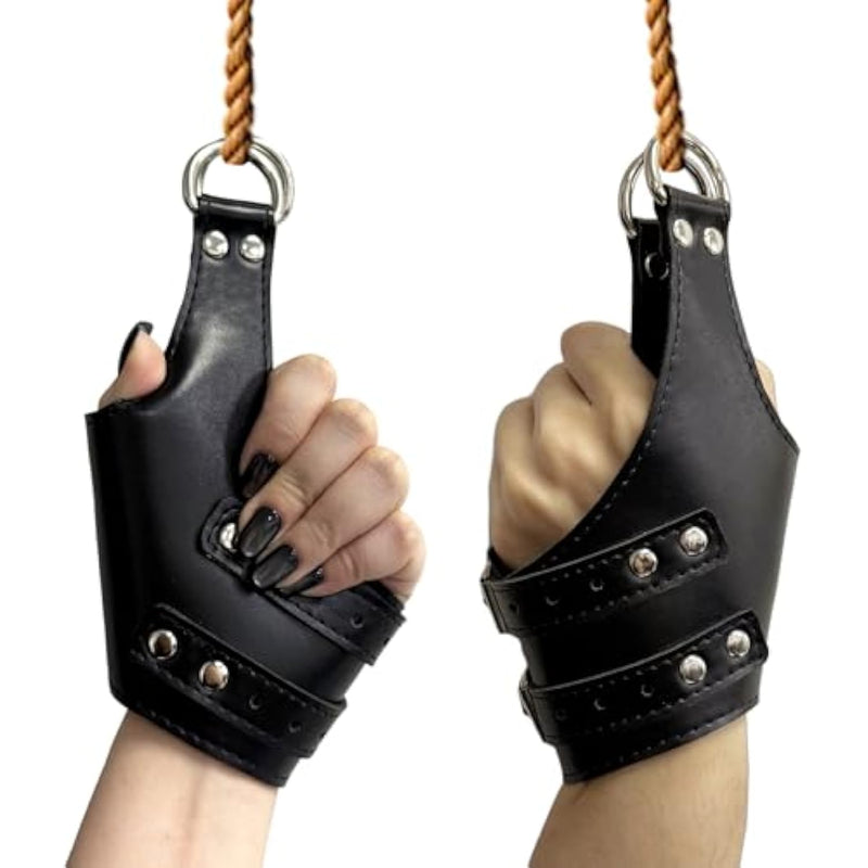 Door Hanging Handcuffs Swing Pu Leather Bondage Cuffs For Sex Games, Adjustable Fetish Wrist Cuffs For Bdsm Restraints, Women, Men, Couples Bondage Toys Sex Handcuffs, Black
