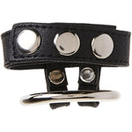 Leather And Steel Cock And Ball Ring