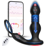 Prostate Massager Anal Vibrator Thrusting Vibrating 7 Modes With Cock Ring Anal Plug Anal Sex Toys P Spot Massager Male Sex Toys For Men Enema Products Dildos Women Couples Remote Control