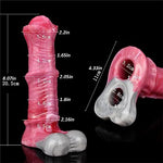 8.07in Large Penis Extender Sleeve Men Penis Enlargement Sleeve: Silicone Penis Sleeve Enlarger with Cock Ring, Realistic Cock Sleeve Men Adult Sex Toy (Red)