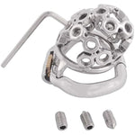 Ergonomic Design Stainless Steel Male Chastity Device Easy To Wear Male Cock Cage K345 (45Mm/ M Size)