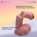 Realistic Dildos Feels Like Skin Adult Sex Toys For Women, Soft Silicone With Strong Suction Cup For Hands-Free Play, Anal Dildo With Balls Lifelike Fake Penis G Spot Stimulator, 8.5''
