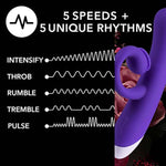 Oh Bunny - G Spot Air Pulse Vibrator - 10 Powerful Vibrations & Sucking Modes - Gentle Sucking Flexible Clitoral Stimulator - Ultrasilk Silicone - Waterproof Adult Sex Toy For Women