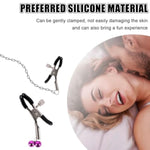 Adjustable Non-Piercing Metal Nipple Clamps for Couples - Bdsm Adult Sex Toys & Games with Chain