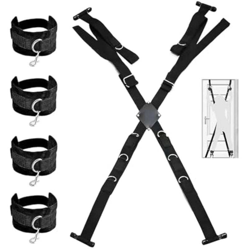 Adjustable Door Sex Swing Bondage Sex Straps Bdsm Adult Toys Sex Sling With Adjustable Handcuffs Leg Restraint, Sex Swings For Bedroom Adult Bondage Restraints Sex Toys