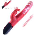 Rabbit Thrusting Vibrator Sex Toys For Women Couples - G Spot Vibrator Clitoral Stimulator Realistic Dildo - One Click Burst Sex Toys With 3 Swing Thrusting & 8 Vibrating Heating Function Waterproof